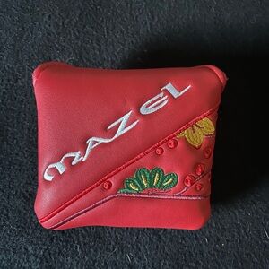 Red and black mallet putter cover